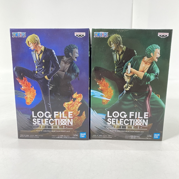 実際に弊社で買取させて頂いた【未開封】バンダイスピリッツ ONE PIECE/ワンピース LOG FILE SELECTION ゾロ/サンジ フィギュア 2点セット