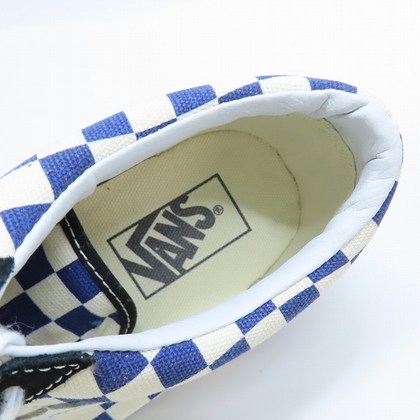 実際に弊社で買取させて頂いたVANS バンズ OFF THE WALL/オフ ザ ウォール ブロックチェック ローカットスニーカー T375/8の画像 4枚目