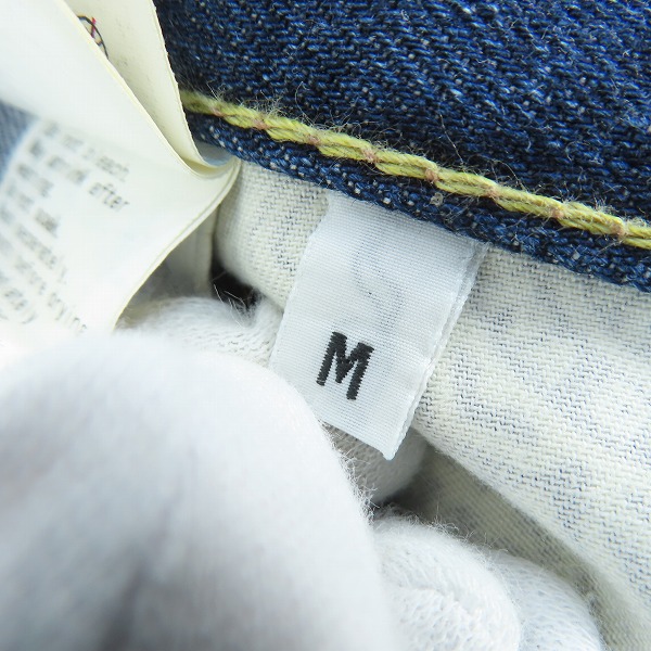 実際に弊社で買取させて頂いたA BATHING APE/アベイシングエイプ デニム ハーフパンツ スター刺繍/Mの画像 4枚目