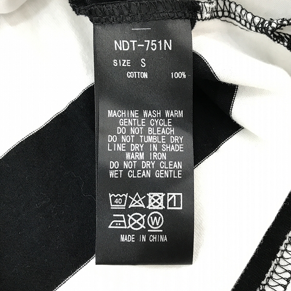 実際に弊社で買取させて頂いた【未使用】NUMBER (N)INE DENIM/ナンバーナイン ナノユニバース別注 ボーダー 長袖Tシャツ NDT-751N Sの画像 3枚目