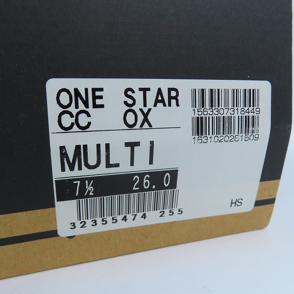 実際に弊社で買取させて頂いたCONVERSE/コンバース ONE STAR CC OX/ワンスター マルチカラー/7.5の画像 9枚目