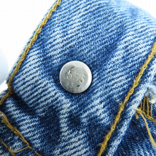 実際に弊社で買取させて頂いたLEVIS/リーバイス ヴィンテージ 501 553刻印 デニムパンツ/ジーンズ W34L32の画像 7枚目