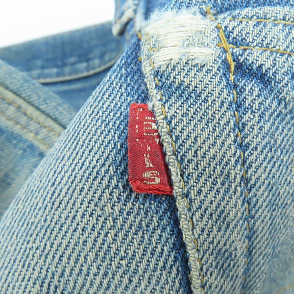 実際に弊社で買取させて頂いた【難有り】LEVI'S/リーバイス ヴィンテージ 501 66前期 ボタン裏刻印6/点々/スモールe ボタンフライ デニムパンツの画像 2枚目