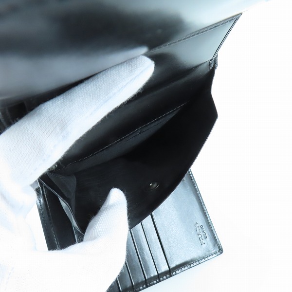 実際に弊社で買取させて頂いたPRADA/プラダ  ブラック ナイロン 二つ折り財布 1M0170の画像 4枚目