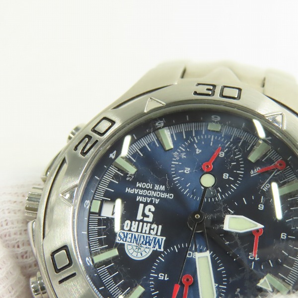 実際に弊社で買取させて頂いたCITIZEN/シチズン マリナーズ イチロー 25周年記念 2500本限定 クロノグラフ 腕時計【動作未確認】の画像 6枚目