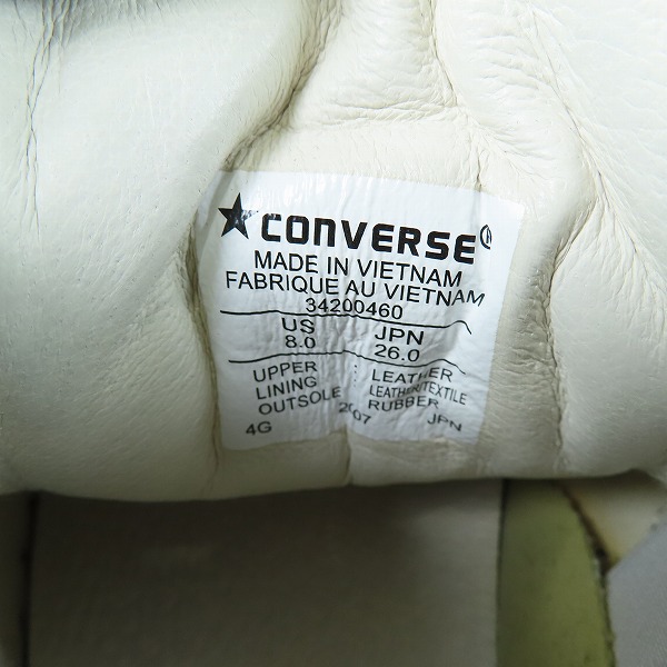 実際に弊社で買取させて頂いたconverse×nonnative/コンバース×ノンネイティブ PRO-LEATHER HI/プロレザー ハイカット スニーカー 34200460/26の画像 5枚目