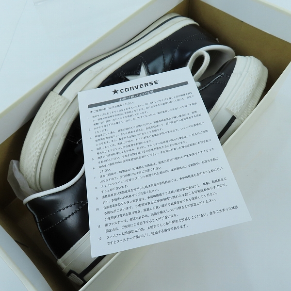 実際に弊社で買取させて頂いたCONVERSE/コンバース ONE STAR J/ワンスター 日本製 レザー 25.5の画像 8枚目