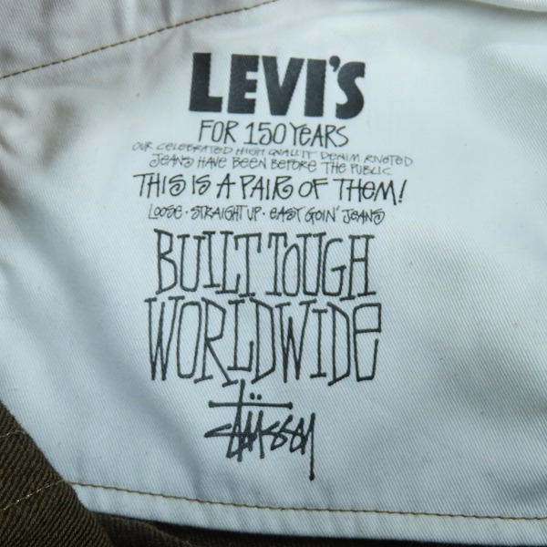 実際に弊社で買取させて頂いたLevi’s/リーバイス × STUSSY/ステューシー ストレートジーンズ PC9-A8327-0001/W32L32の画像 3枚目