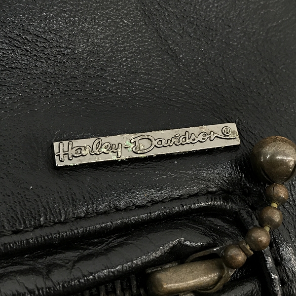 実際に弊社で買取させて頂いたHARLEY-DAVIDSON/ハーレーダビッドソン レザー シングルライダースジャケット Mの画像 5枚目