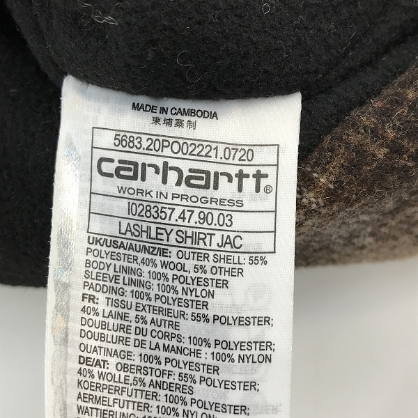 実際に弊社で買取させて頂いた【未使用】Carhartt WIP/カーハート LASHLEY SHIRT JAC/ラシュリーチェックシャツジャケット Mの画像 3枚目