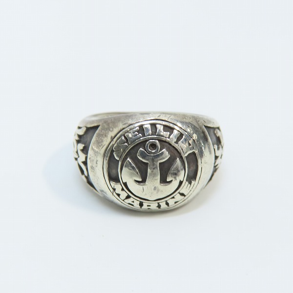 実際に弊社で買取させて頂いたMARS/マーズ FOR SEILIN MARINE/マリーン イカリ シルバー カレッジリング 17号の画像 1枚目