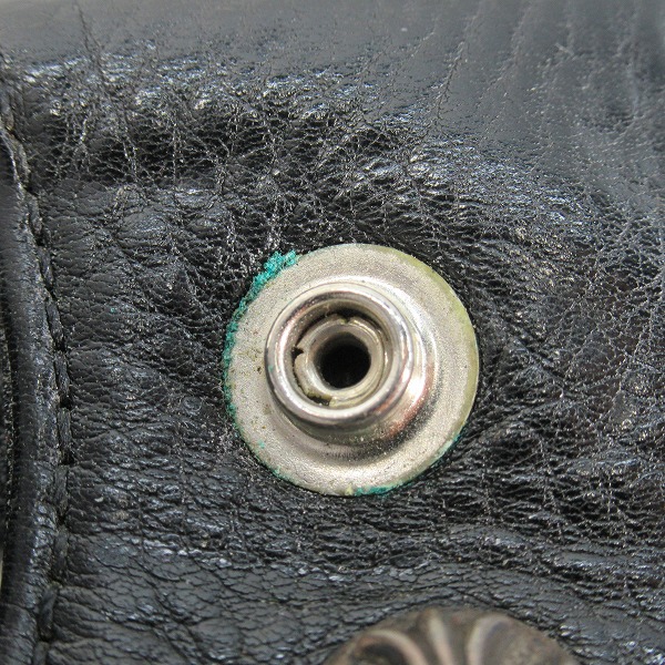 実際に弊社で買取させて頂いたCHROME HEARTS/クロムハーツ KEYCASE SNAP CRS/レザー キーケース クロスボタンの画像 8枚目