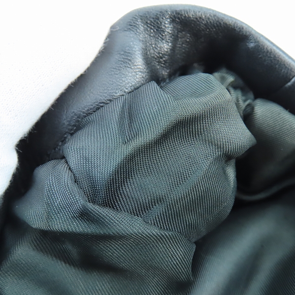 実際に弊社で買取させて頂いた【JPタグ】ARMANI JEANS/アルマーニジーンズ レザー カーコート ブラック/48の画像 5枚目