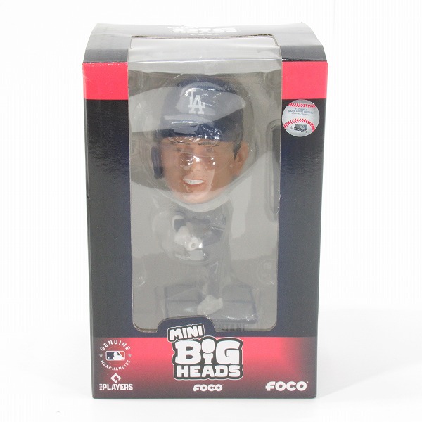 実際に弊社で買取させて頂いたFOCO MINI  BIG HEADS ロサンゼルス・ドジャース ＃17 大谷翔平 打者 ボブルヘッド フィギュア 首振り人形の画像 7枚目