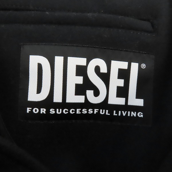 実際に弊社で買取させて頂いたDIESEL/ディーゼル メルトンウール チェスターコート 比翼 ロングコート/46の画像 2枚目