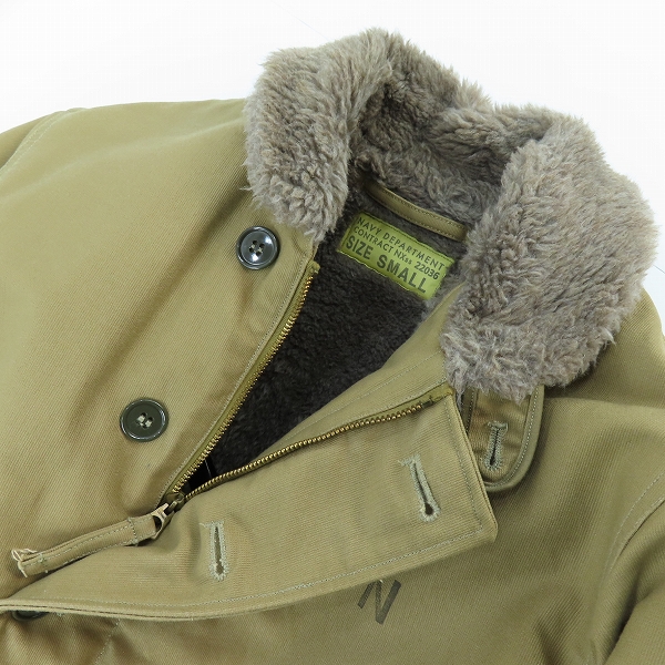 実際に弊社で買取させて頂いたBUZZRICKSON'S/バズリクソンズ N-1 デッキジャケット NAVY DEPARTMENT 実名復刻 BR12031 Sの画像 2枚目