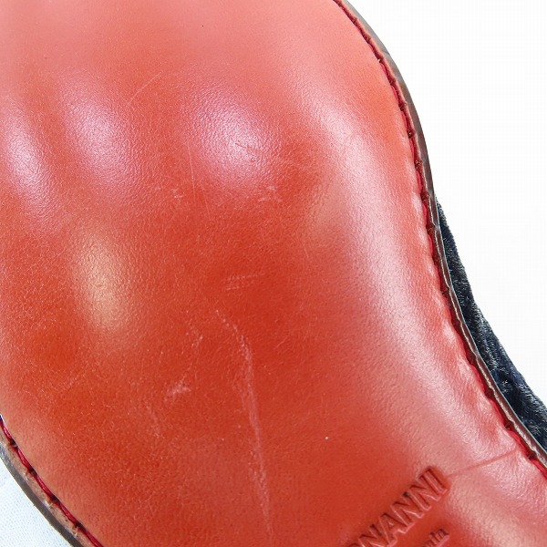 実際に弊社で買取させて頂いたMAGNANNI × Queen Classico/マグナーニ × クインクラシコ ベロア/ペイズリー ローファーシューズ 41の画像 8枚目