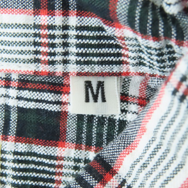 実際に弊社で買取させて頂いた【未使用】 SUGAR CANE/シュガーケーン シワ加工 チェック柄 半袖 ボタン シャツ オフホワイト SC34632/Mの画像 3枚目