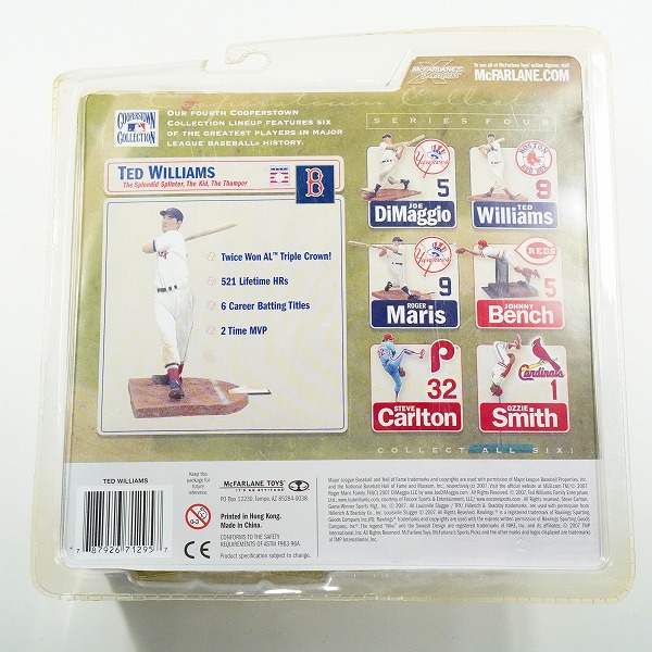 実際に弊社で買取させて頂いた(1)【未開封】MCFARLANE/マクファーレン SPORTSPICKS ボストン・レッドソックス #9 TED Willoams フィギュアの画像 1枚目