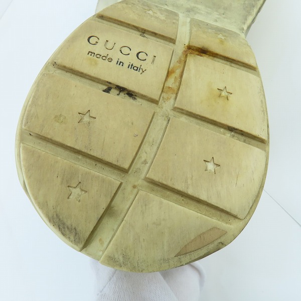 実際に弊社で買取させて頂いたGUCCI/グッチ RHYTON/ライトン ローカットスニーカー 498916/9.5の画像 7枚目