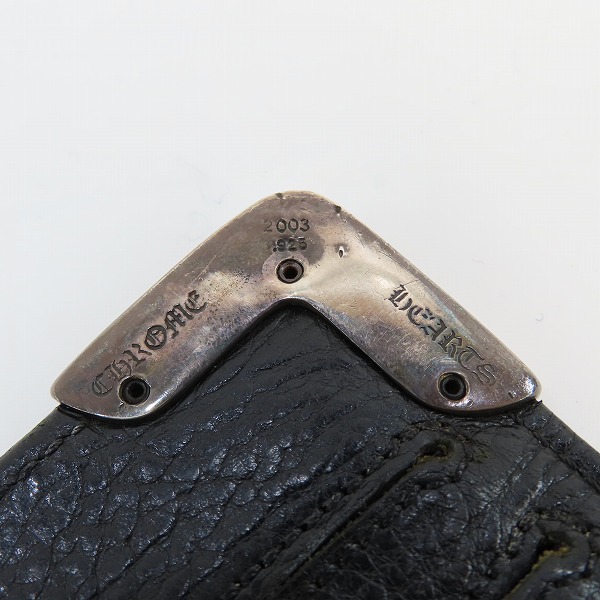 実際に弊社で買取させて頂いたCHROME HEARTS/クロムハーツ シングルフォールド ロングウォレット チップスコーナー の画像 7枚目