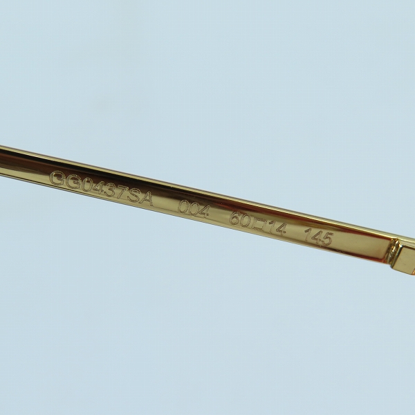 実際に弊社で買取させて頂いたGUCCI/グッチ インターロッキングG サングラス/アイウェア GG0437SA 004の画像 4枚目