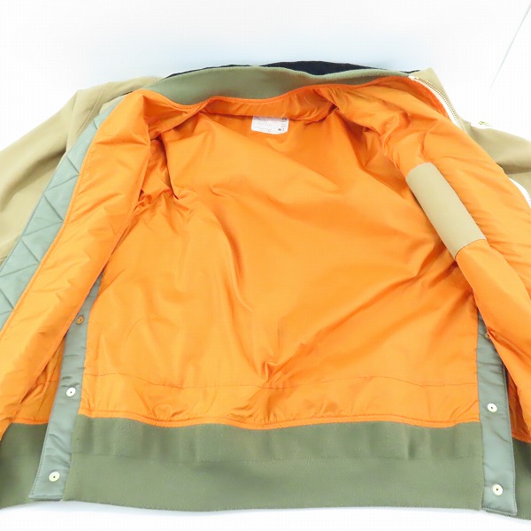 実際に弊社で買取させて頂いたSacai × Carhartt/サカイ × カーハート 23AW WIP Canvas x MA-1 JK Michigan Jacket/ミシガンジャケット 23-03110M/3の画像 6枚目