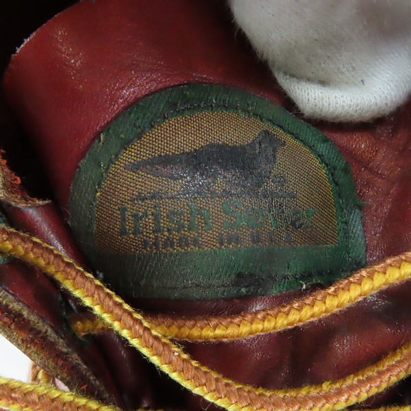 実際に弊社で買取させて頂いたRED WING/レッドウィング 半円犬タグ アイリュッシュセッターブーツ 875/7Eの画像 5枚目