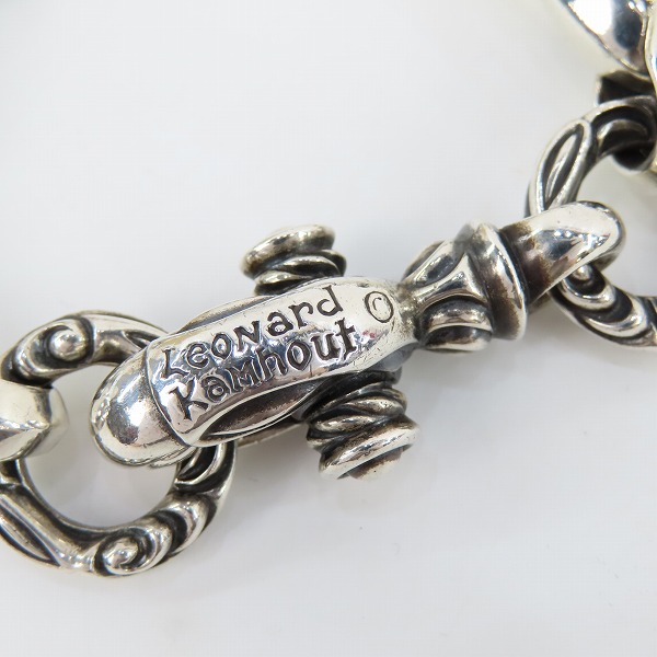 実際に弊社で買取させて頂いたLEONARD KAMHOUT/レナードカムホート シルクリンク ブレスレット 17リンクの画像 4枚目