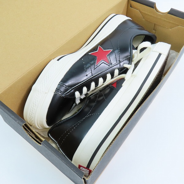 実際に弊社で買取させて頂いたCONVERSE/コンバース ONE STAR OX/ワンスター ブラック/レッド/7.5の画像 7枚目