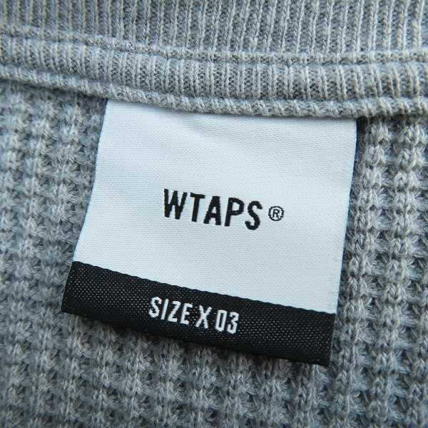 実際に弊社で買取させて頂いたWTAPS/ダブルタップス 23AW サーマルワッフル 長袖Tシャツ 232ATDT-CSM17/X03の画像 2枚目