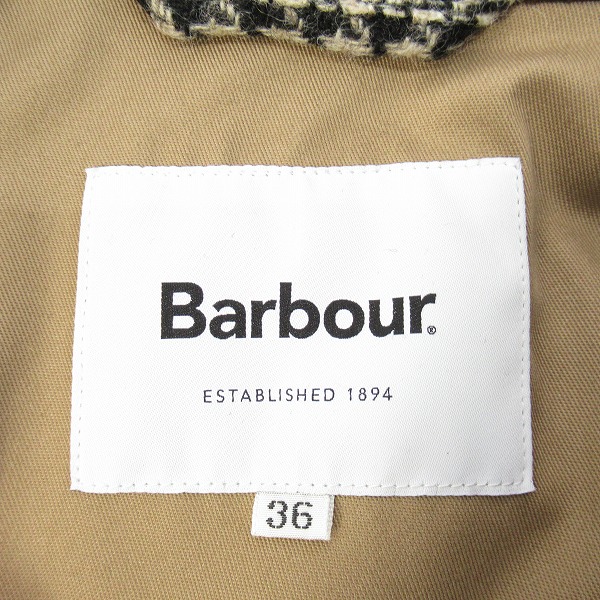 実際に弊社で買取させて頂いたBarbour/バブアー 千鳥柄 ジャケット ジャケット 222MCAS005/36の画像 2枚目