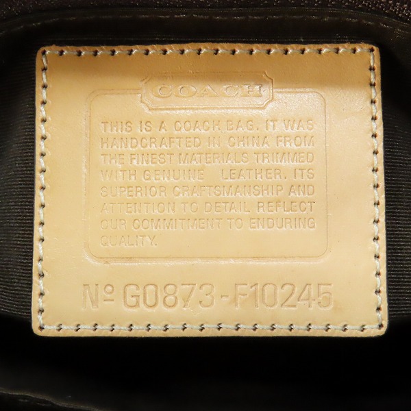 実際に弊社で買取させて頂いたCOACH/コーチ ハンプトンズ ミディアムキャリーオール ハンドバック G0873-F10245の画像 4枚目