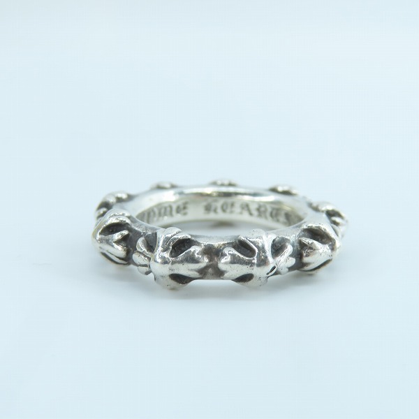 実際に弊社で買取させて頂いたCHROME HEARTS/クロムハーツ CROSS BAND RING/クロス バンド リング 16.5号の画像 2枚目