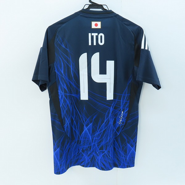 実際に弊社で買取させて頂いた【未使用】Y-3/ワイスリー ヨウジヤマモト×アディダス 日本代表 2024 ホーム レプリカユニフォーム ＃14 伊東純也 IU0964/Sの画像 1枚目