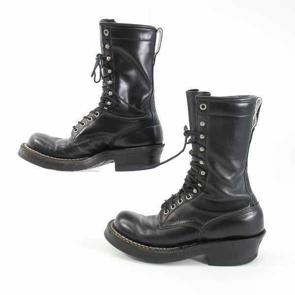 実際に弊社で買取させて頂いたWHITES BOOTS/ホワイツブーツ レース アップブーツ ロングブーツ ブラックの画像 3枚目