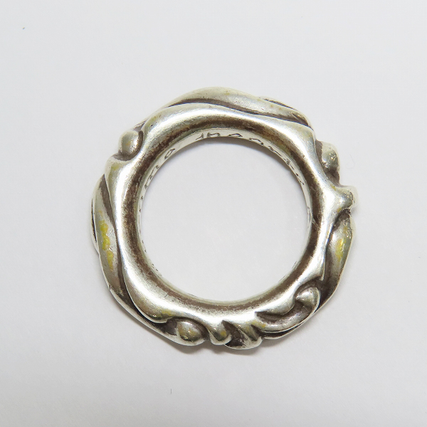 実際に弊社で買取させて頂いたCHROME HEARTS/クロムハーツ スクロール バンド リング/9号の画像 5枚目
