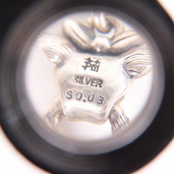 実際に弊社で買取させて頂いたBloody Mary/ブラッディマリー 2009年 正月限定 干支 牛/丑 チャーム ネックレスチェーンの画像 4枚目