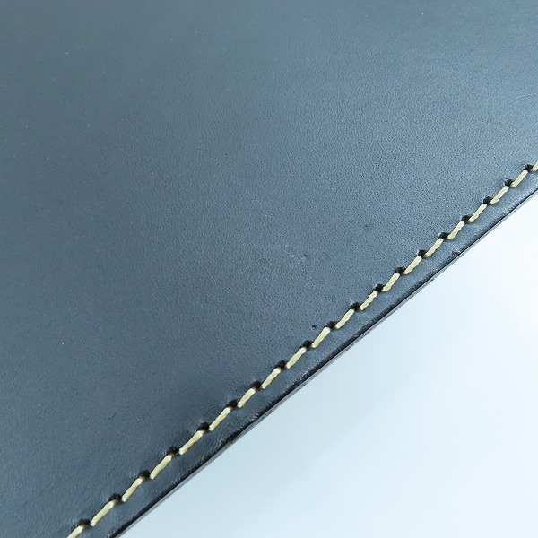 実際に弊社で買取させて頂いたHERZ/ヘルツ レザー セカンドバッグ/クラッチバッグ ブラックの画像 7枚目