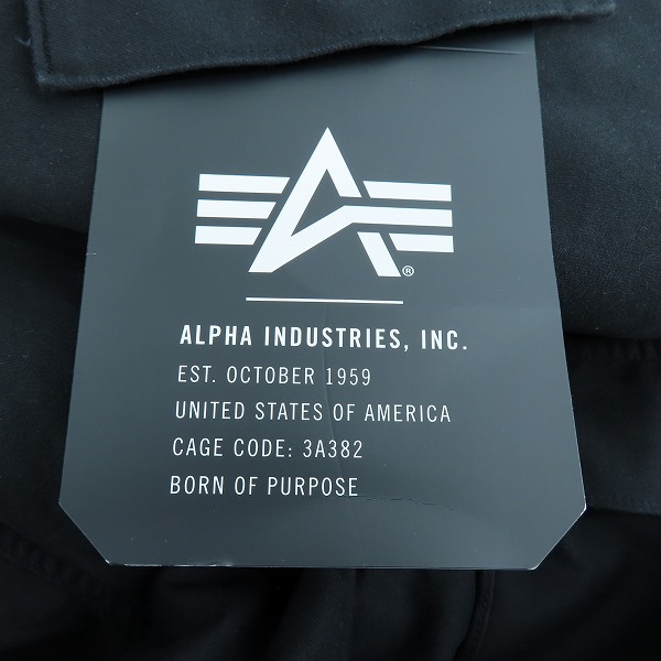 実際に弊社で買取させて頂いた【未使用】ALPHA INDUSTRIES/アルファ インダストリーズ カーゴパンツ/ブラック/TB1057-201/XLの画像 7枚目