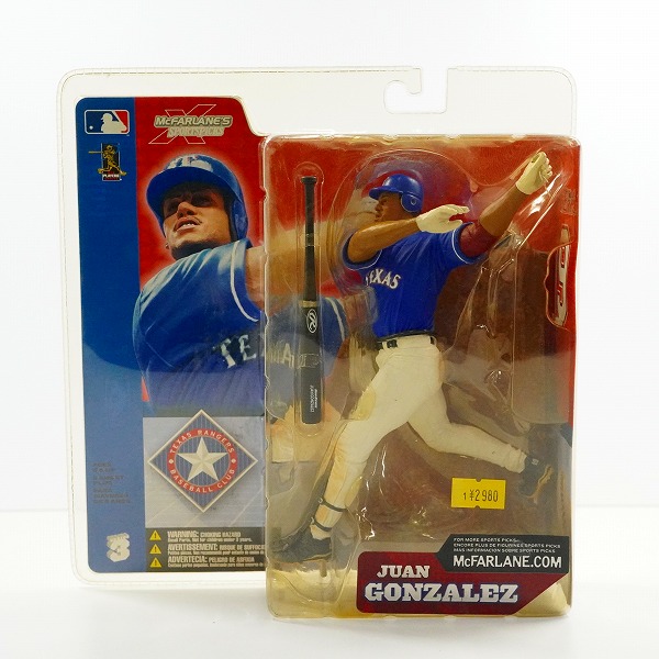 実際に弊社で買取させて頂いた【未開封】McFARLANE TOYS/マクファーレントイズ テキサス・レンジャーズ #19 JUAN GONZALEZ フアン・ゴンザレス フィギュア