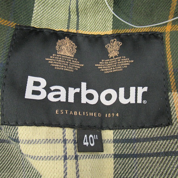 実際に弊社で買取させて頂いた【未使用】Barbour/バブアー OVERSIZED WAX BEDALE/オーバーサイズ ワックス ビデイル 242MWX1679/40の画像 2枚目