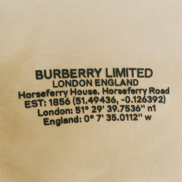 実際に弊社で買取させて頂いた【JPタグ】BURBERRY/バーバリー Location Print Cotton/ロケーションプリント コットン オーバーサイズ Tシャツ 8043275/Sの画像 5枚目