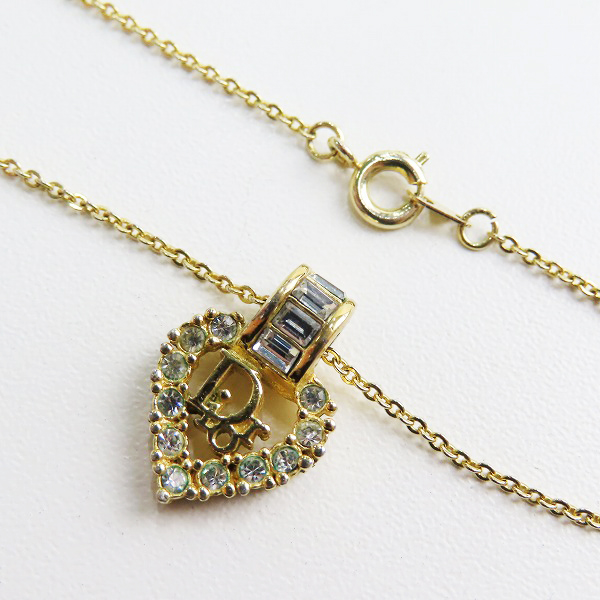 実際に弊社で買取させて頂いたChristian Dior/クリスチャンディオール ハート ラインストーン ネックレス 