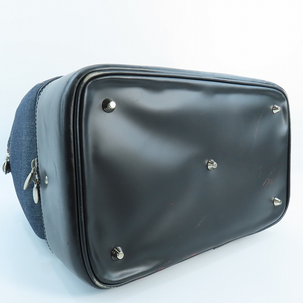 実際に弊社で買取させて頂いたEVISU GOLF/エビスゴルフ ゴルフバッグ ボストンバック スパイク収納 デニム×レザーの画像 2枚目