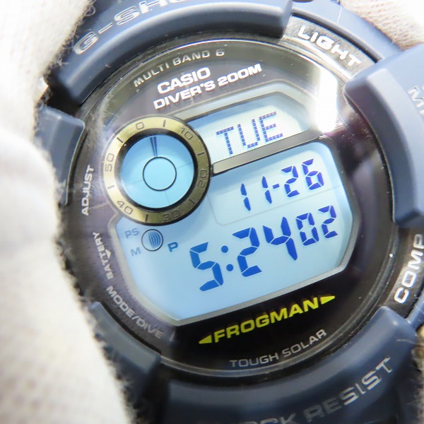 実際に弊社で買取させて頂いたG-SHOCK/Gショック MASTER OF G FROGMAN/マスターオブG フロッグマン マスターインネイビーブルー GWF-D1000NV-2JFの画像 5枚目