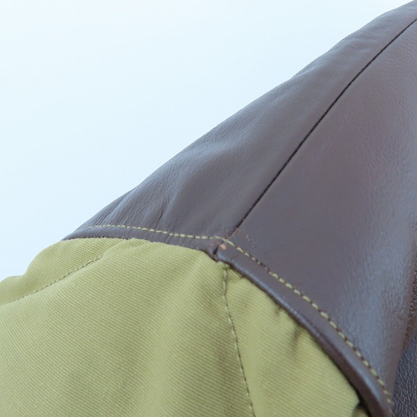 実際に弊社で買取させて頂いたSUGAR CANE/シュガーケーン レザーヨーク ウエスタン ダウンジャケット SC13926 /Lの画像 6枚目