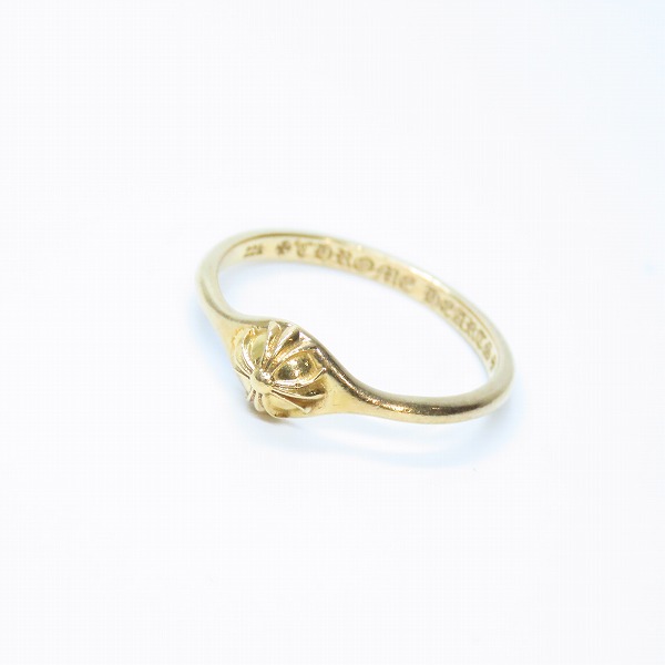 実際に弊社で買取させて頂いたCHROME HEARTS/クロムハーツ 22K BUBBLEGUM MINI HALF CRSBL RING バブルガム ミニハーフ クロスボール リング 13.5号
