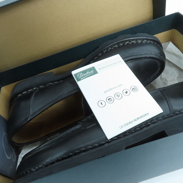 実際に弊社で買取させて頂いたParaboot/パラブーツ REIMS/MARCHE NOIRE_LIS NOIR/ミカエル ローファーシューズ/099412/8.5の画像 8枚目