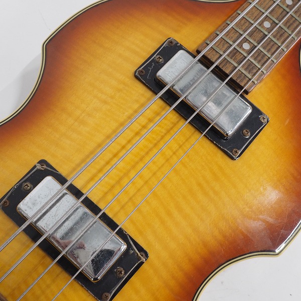 実際に弊社で買取させて頂いた★Epiphone/エピフォン Viola-Bass バイオリンベースType 4弦エレキベース ソフトケース付の画像 4枚目